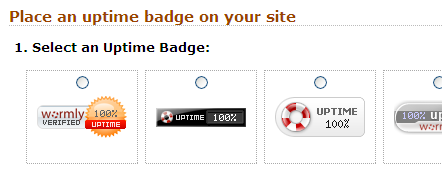 Uptime badges