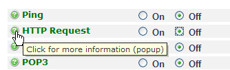 HTTP monitoring sensor setup